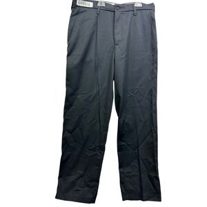 UniFirst Sof Twill Mens Black Dress Pants‎ Size 34x32 Polyester Cotton Blend